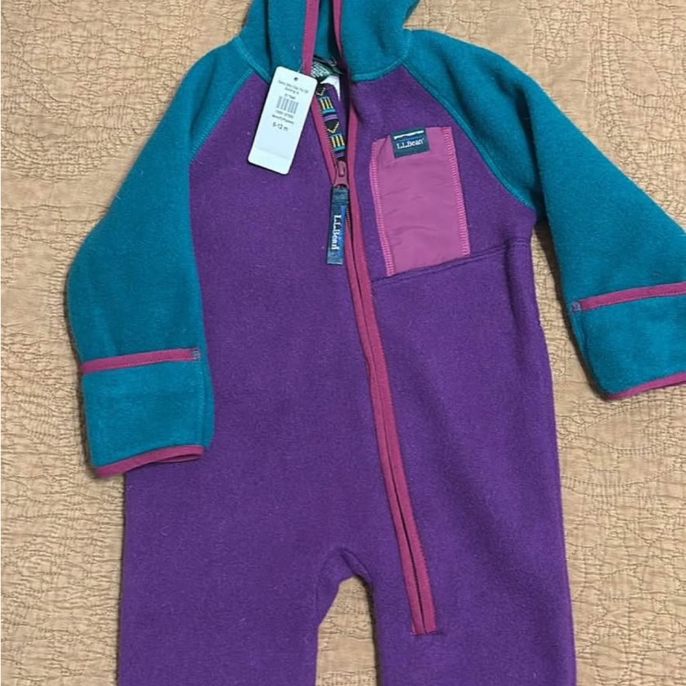 L.L. Bean Kids One Piece - Teal and Magenta
